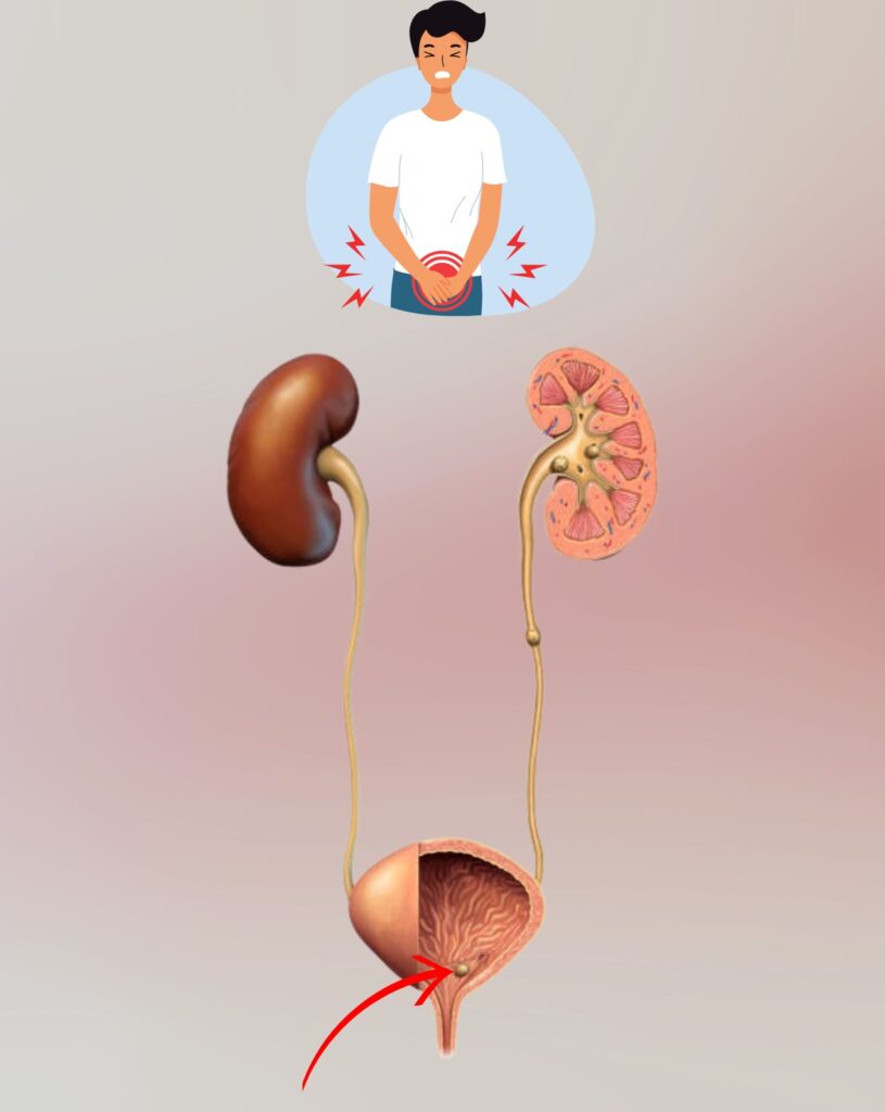 A picture showing urinary bladder stone and take homeopathic treatment at Santosh Homeo Hall and Clinic
