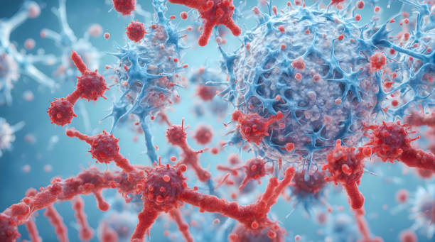 A picture of HIV virus causes AIDS and take homeopathic treatment at Santosh Homoeo Hall and clinic