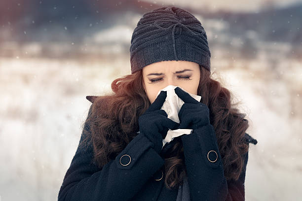 A lady suffer from low immunity and having cold and take homeopathic treatment at Santosh Homoeo Hall and Clinic